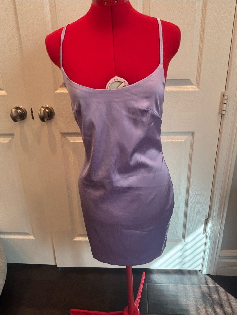 Lilac Satin Slip Dress